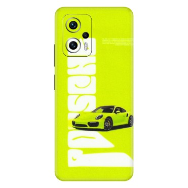 Xiaomi Redmi Phone Skins (All Models) - Lime Green Porche - 3D Embossed Finish (L-30) Redmi K50i 5G