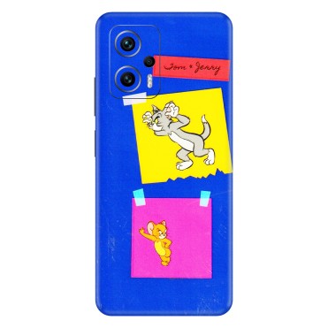 Xiaomi Redmi Phone Skins (All Models) - Tom N Jerry Sticky Notes - 3D Embossed Finish (L-88) Redmi K50i 5G