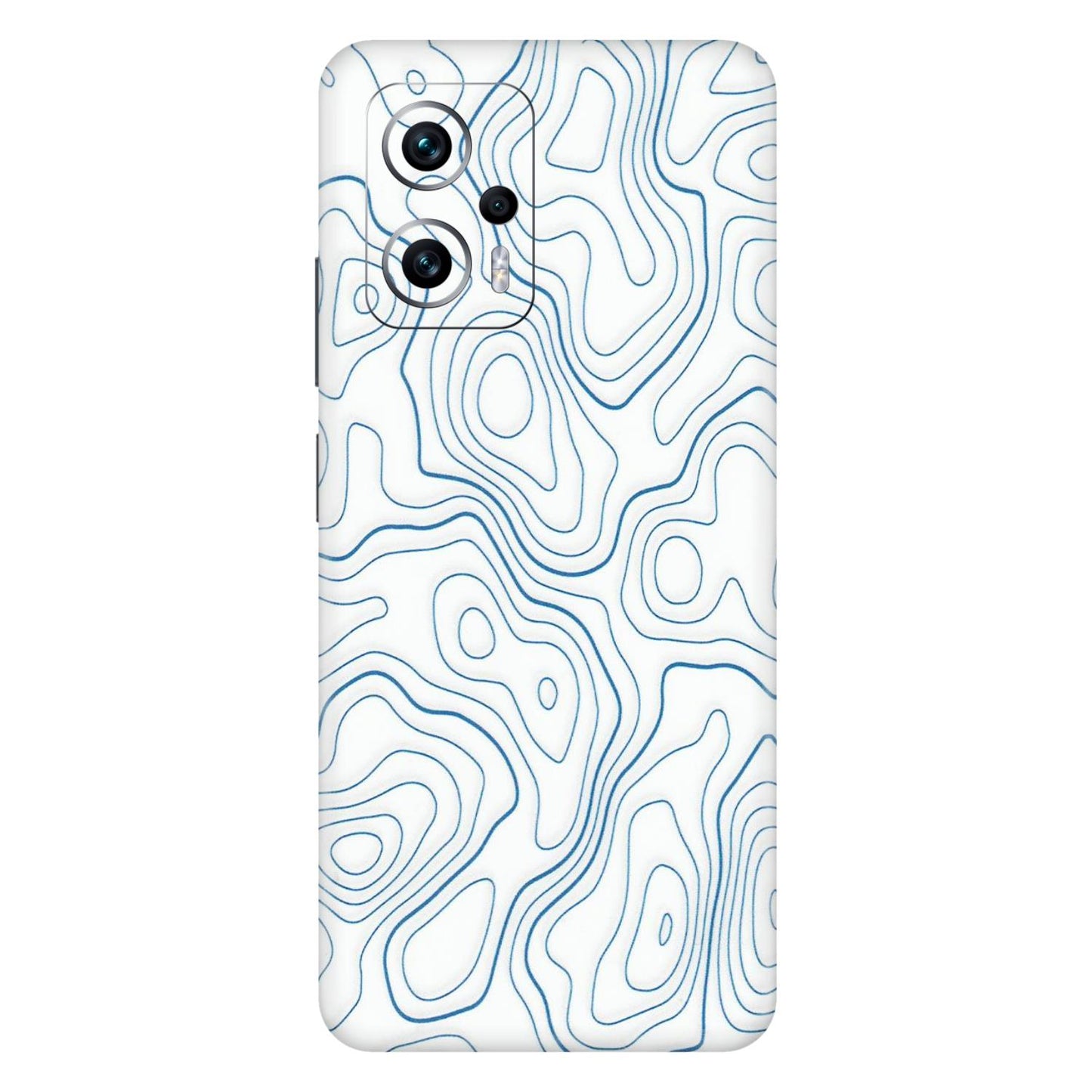 Xiaomi Redmi Phone Skins (All Models) - Blue And White Swirls - Matte Finish (M-139) Redmi K50i 5G