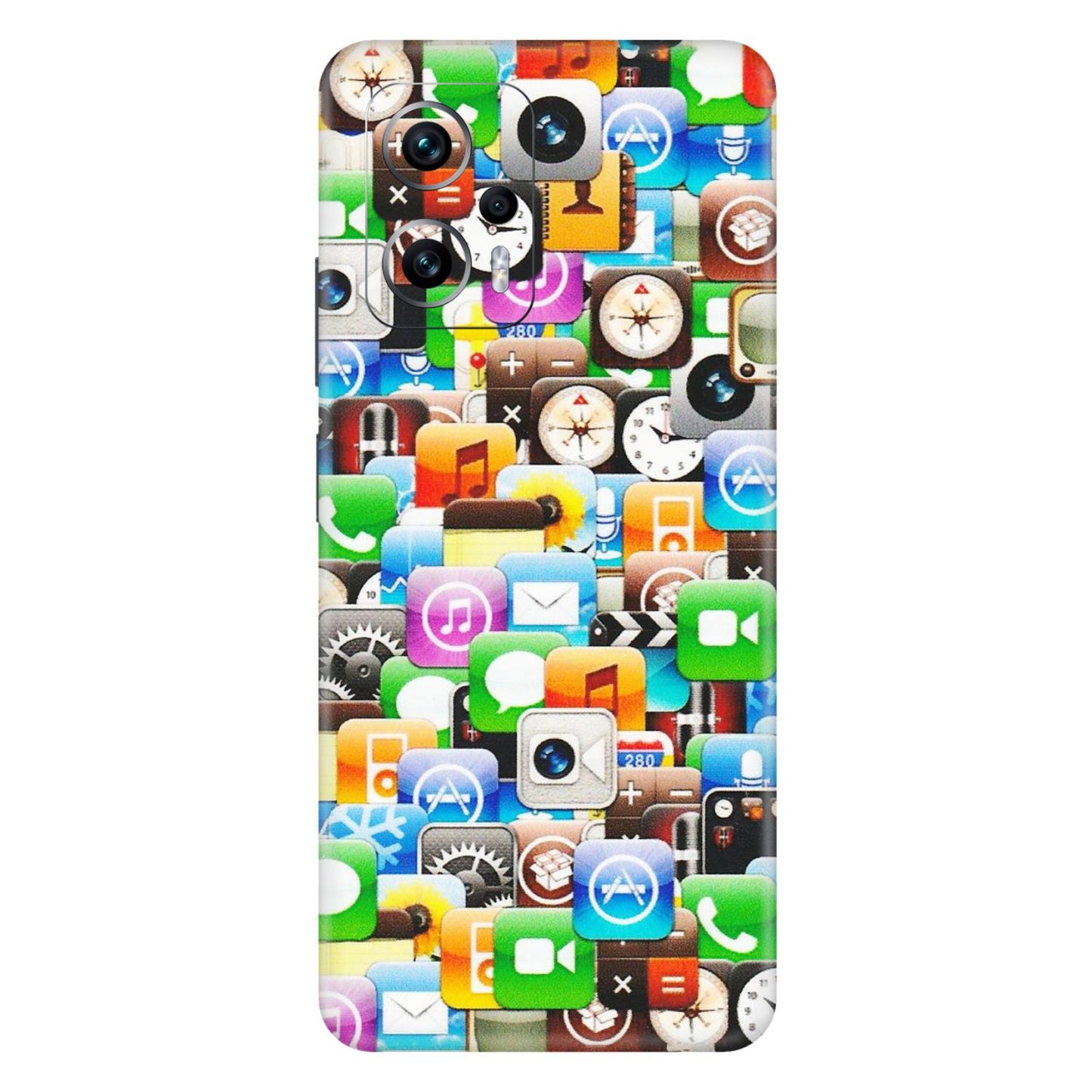 Xiaomi Redmi Phone Skins (All Models) - All Apple Icons - Matte Finish (M-93) Redmi K50i 5G