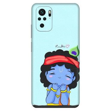 Xiaomi Redmi Phone Skins (All Models) - Radhe Radhe Cute Toon - 3D Embossed Finish (L-05) Redmi Note 10S