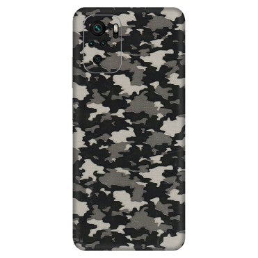 Xiaomi Redmi Phone Skins (All Models) - Black/Grey Camoflaunge - 3D Embossed Finish (L-142) Redmi Note 10S