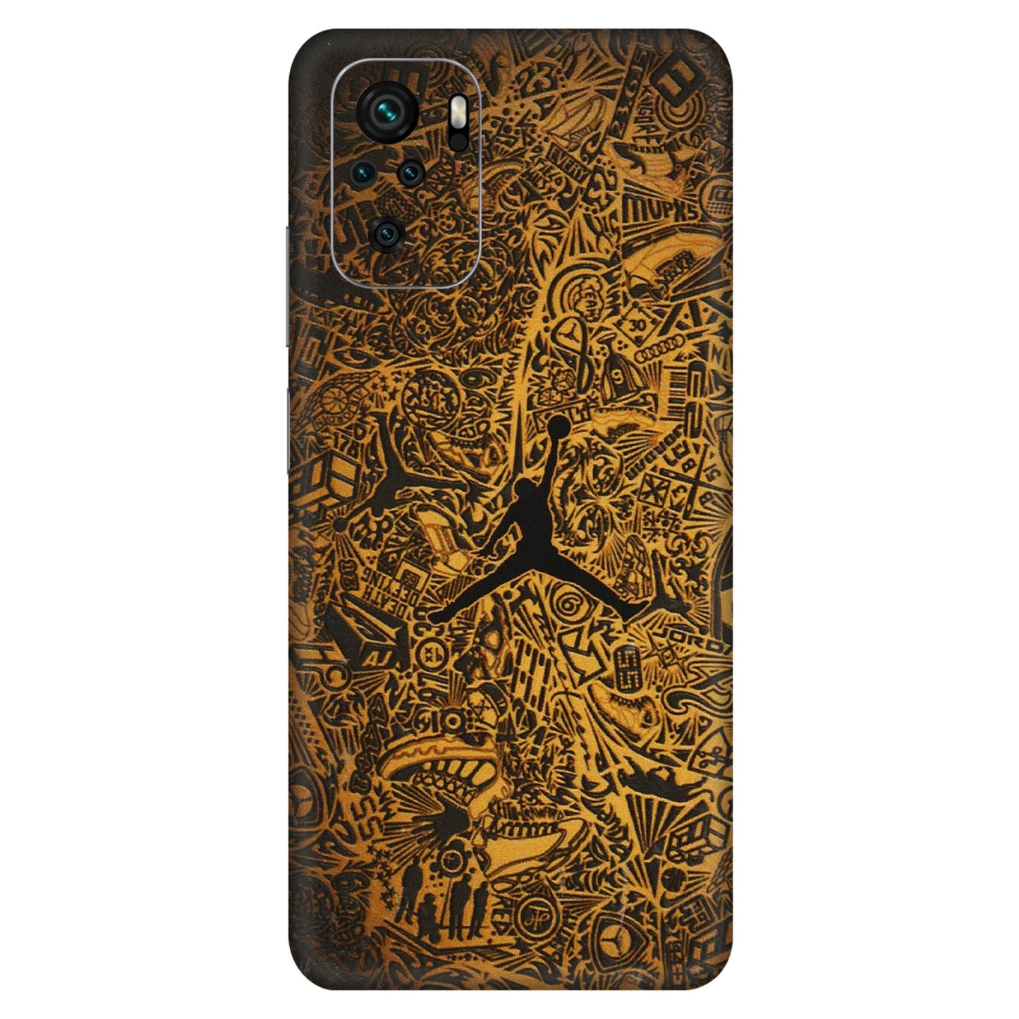 Xiaomi Redmi Phone Skins (All Models) - Premium Gold Basketball Player - 3D Embossed Finish (L-236) Redmi Note 10S