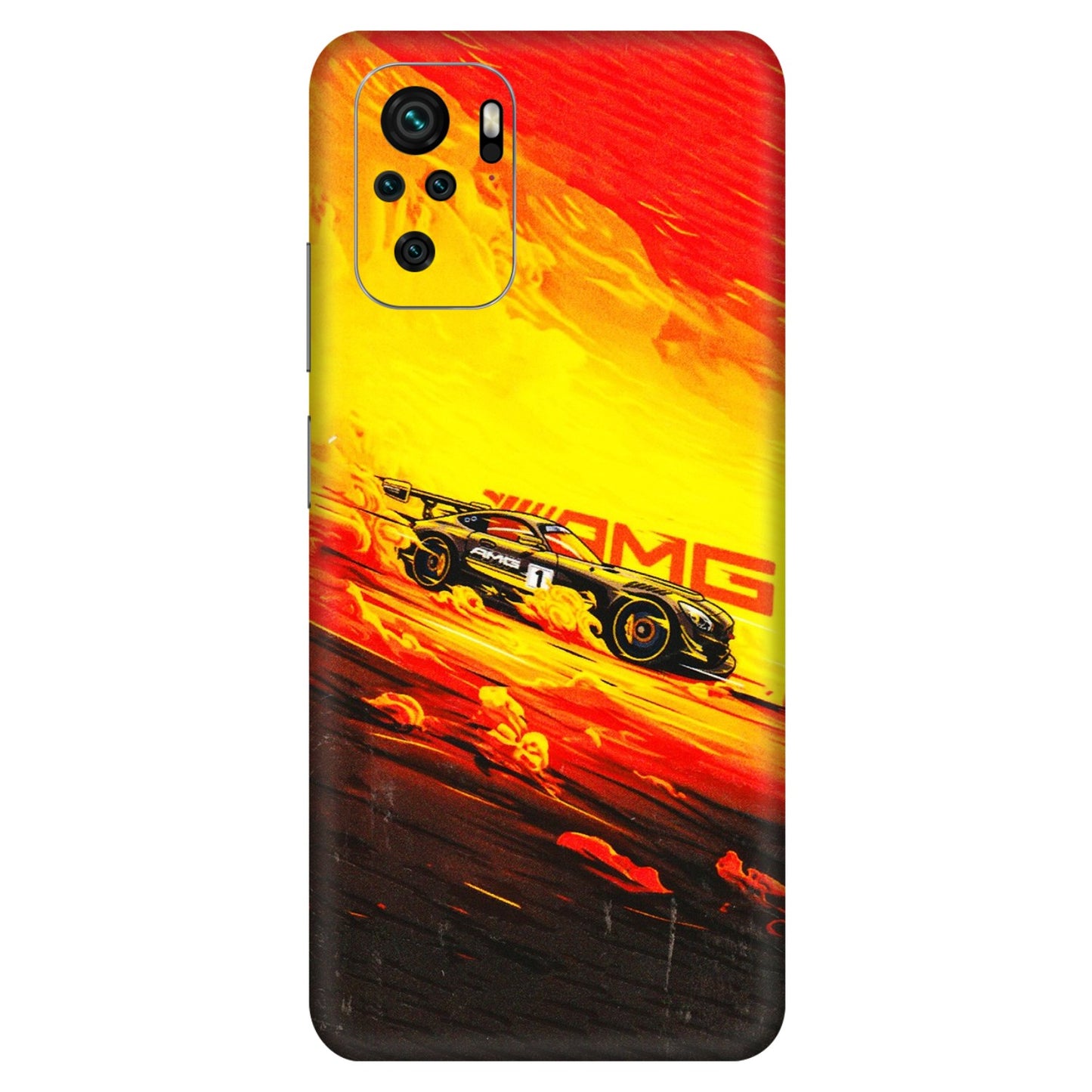 Xiaomi Redmi Phone Skins (All Models) - AMG Car Speed Cover - 3D Embossed Finish (L-256) Redmi Note 10S