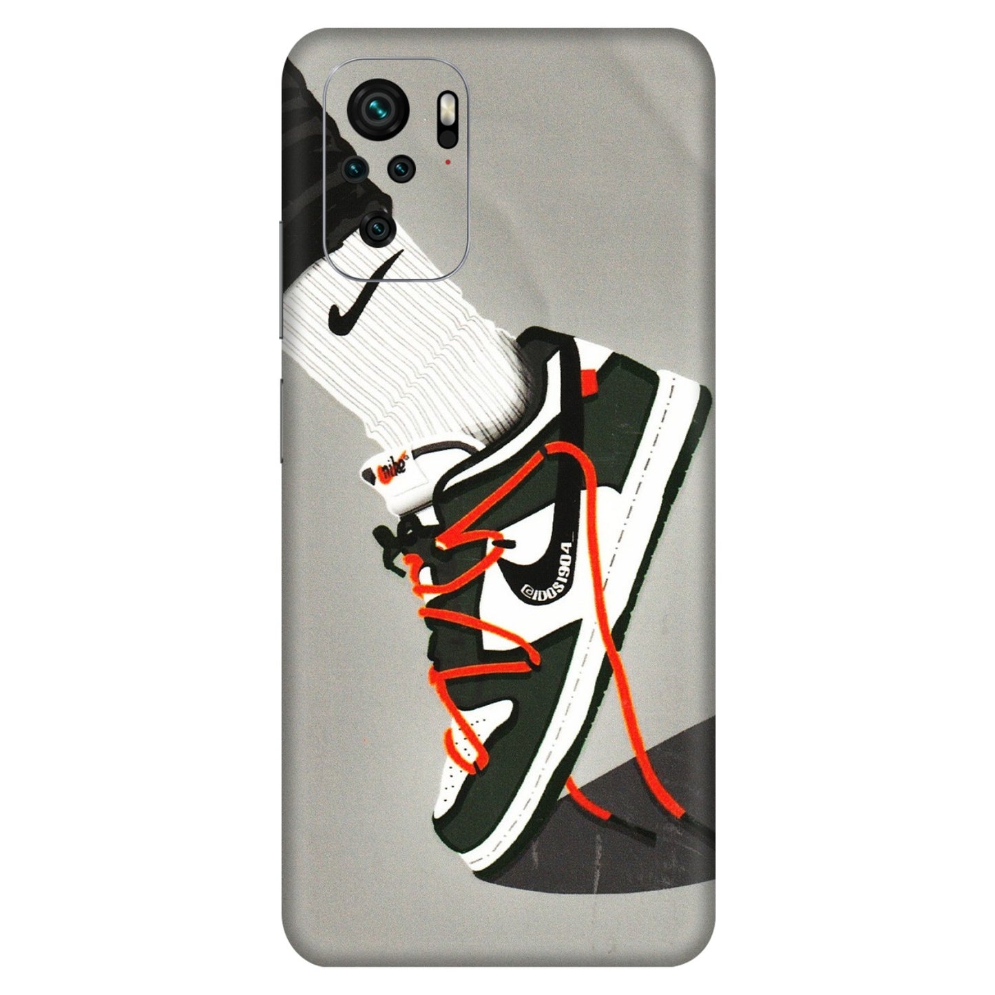 Xiaomi Redmi Phone Skins (All Models) - New Grey Sneaker - 3D Embossed Finish (L-261) Redmi Note 10S