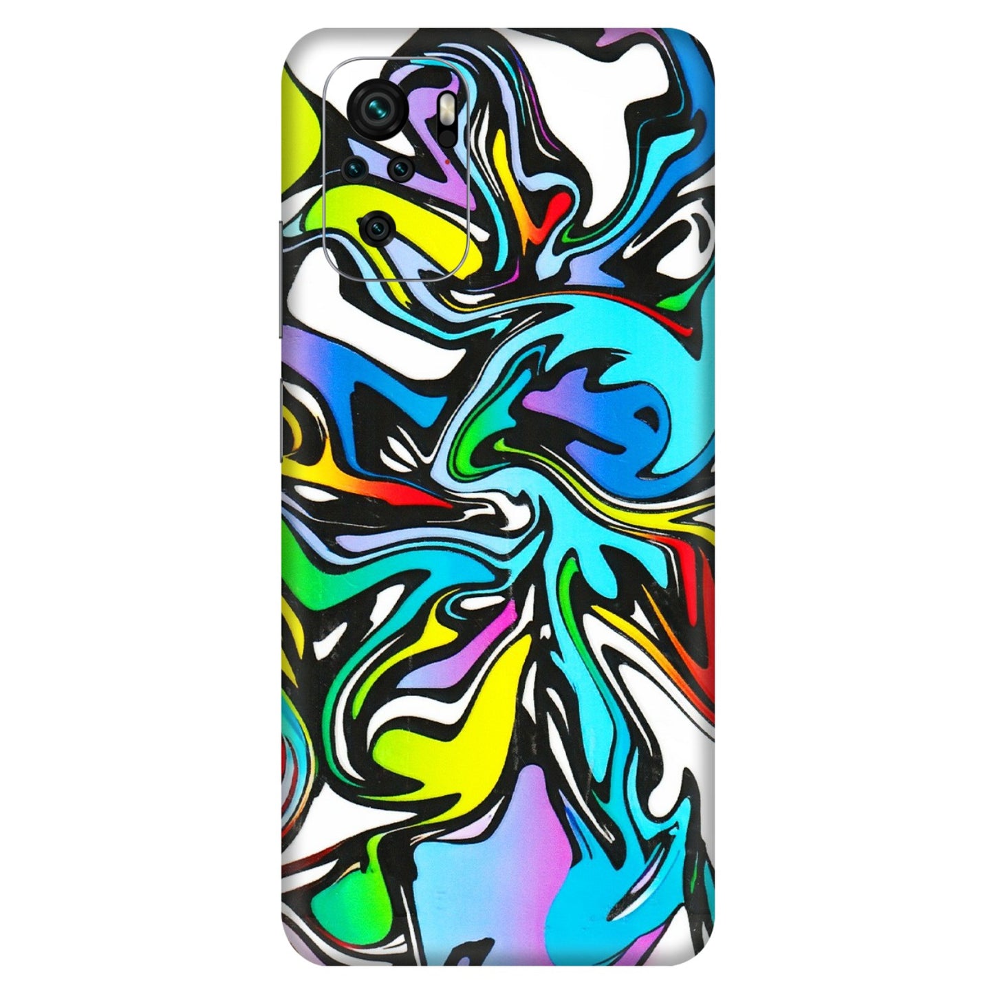 Xiaomi Redmi Phone Skins (All Models) - Abstract Colour Paints - 3D Embossed Finish (L-271) Redmi Note 10S