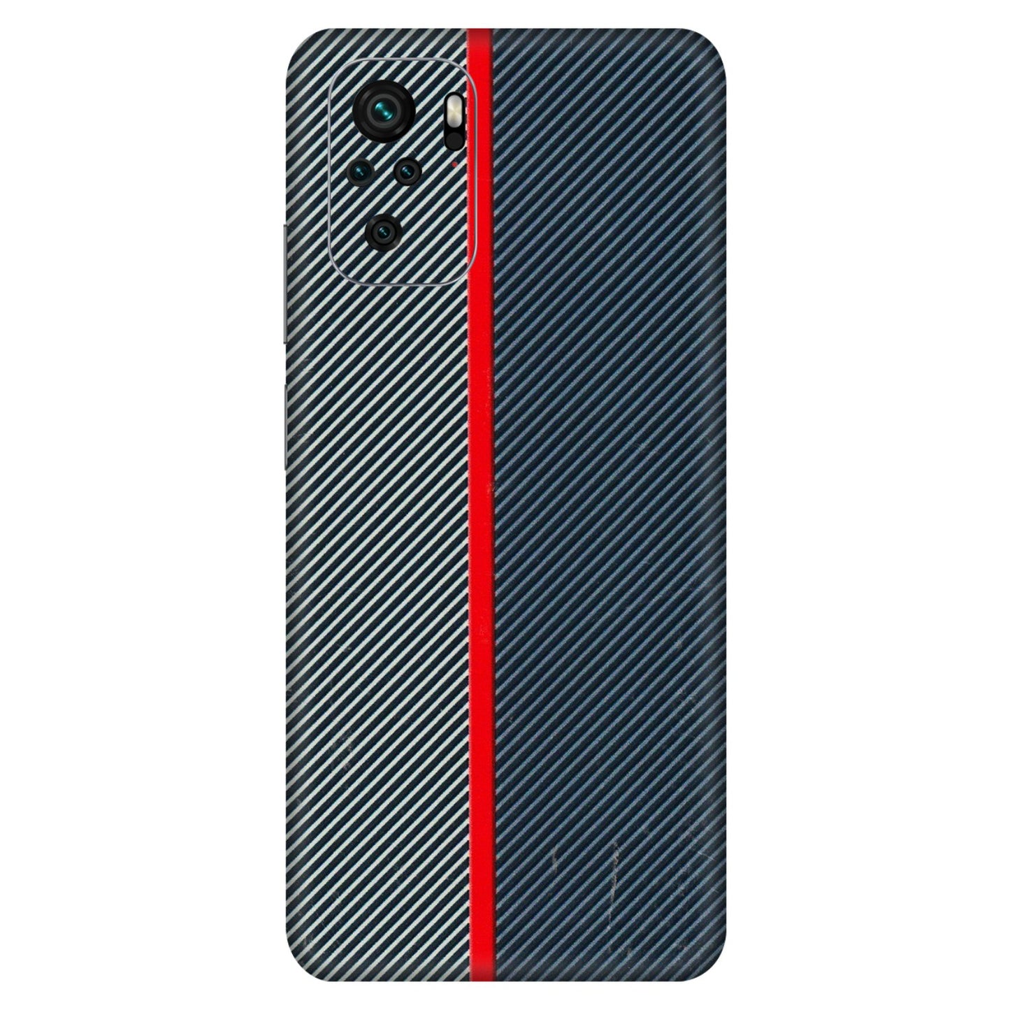 Xiaomi Redmi Phone Skins (All Models) - Blue Sober Lines - 3D Embossed Finish (L-305) Redmi Note 10S