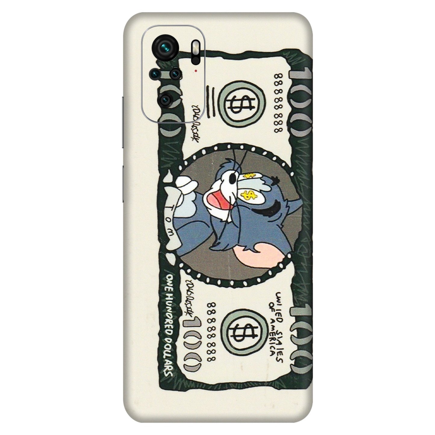 Xiaomi Redmi Phone Skins (All Models) - Tom Hundred Dollar - 3D Embossed Finish (L-324) Redmi Note 10S