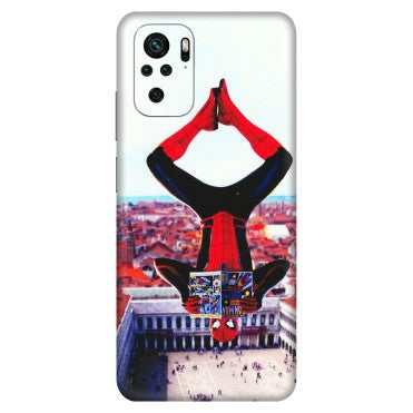 Xiaomi Redmi Phone Skins (All Models) - Spiderman Hanging - 3D Embossed Finish (L-53) Redmi Note 10S