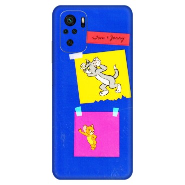 Xiaomi Redmi Phone Skins (All Models) - Tom N Jerry Sticky Notes - 3D Embossed Finish (L-88) Redmi Note 10S
