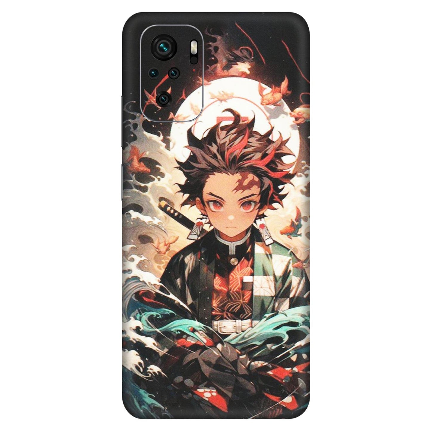 Xiaomi Redmi Phone Skins (All Models) - Tanjiro Demon Slayer Anime - Matte Finish (M-158) Redmi Note 10S