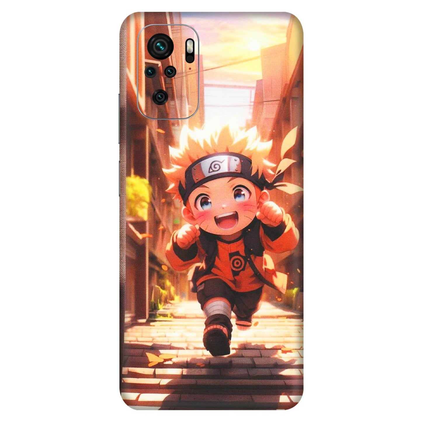 Xiaomi Redmi Phone Skins (All Models) - Naruto Cute Toon Running - Matte Finish (M-04) Redmi Note 10S