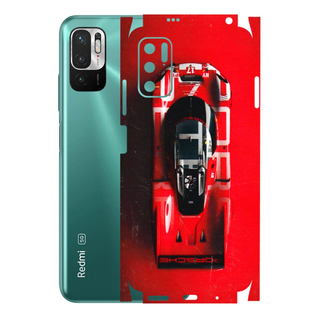 Xiaomi Redmi Phone Skins (All Models) - Red Porsche Car Logo - 3D Embossed Finish (L-315) Redmi Note 10T 5G