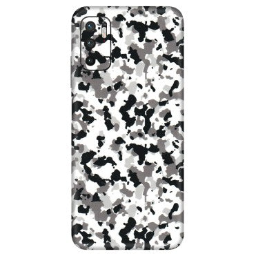 Xiaomi Redmi Phone Skins (All Models) - White Black Camouflage - 3D Embossed Finish (L-18) Redmi Note 10T 5G
