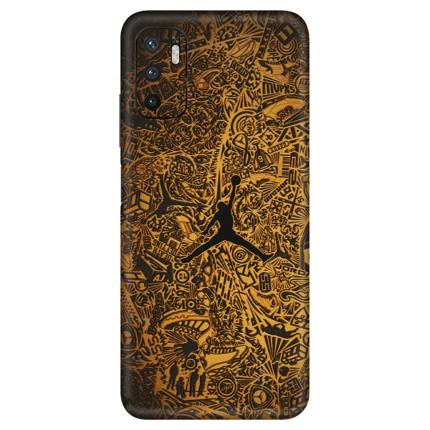 Xiaomi Redmi Phone Skins (All Models) - Premium Gold Basketball Player - 3D Embossed Finish (L-236) Redmi Note 10T 5G