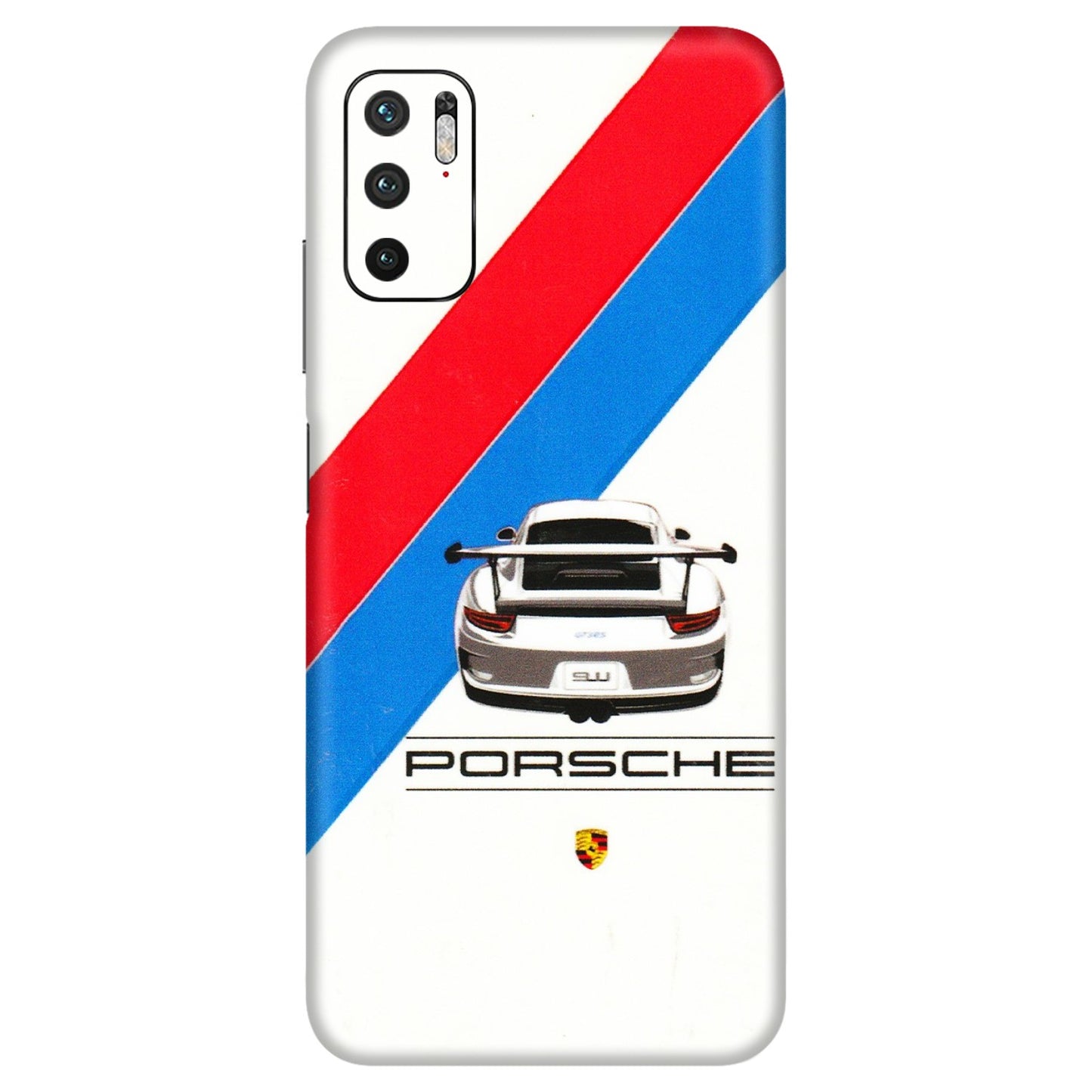 Xiaomi Redmi Phone Skins (All Models) - Porche Car Sober Logo - 3D Embossed Finish (L-248) Redmi Note 10T 5G