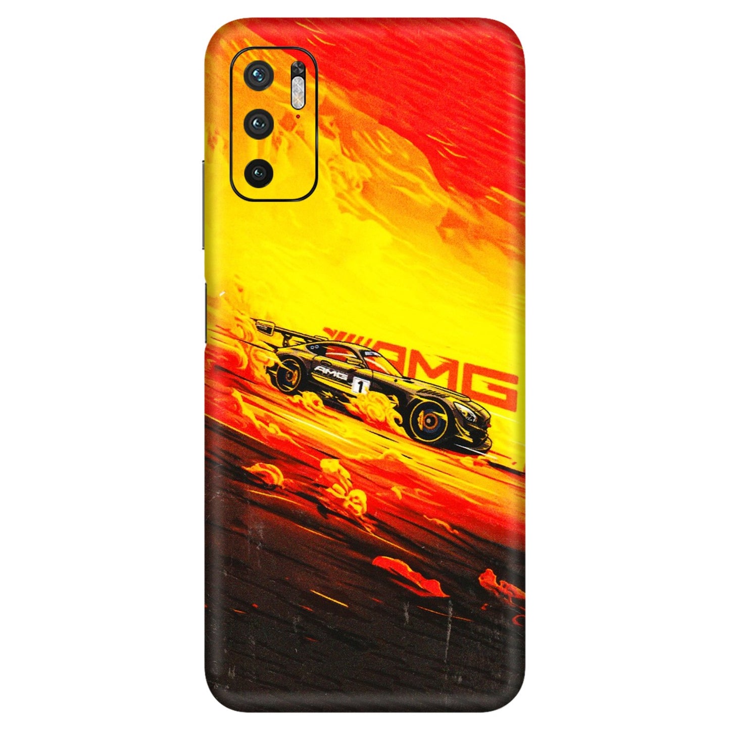 Xiaomi Redmi Phone Skins (All Models) - AMG Car Speed Cover - 3D Embossed Finish (L-256) Redmi Note 10T 5G
