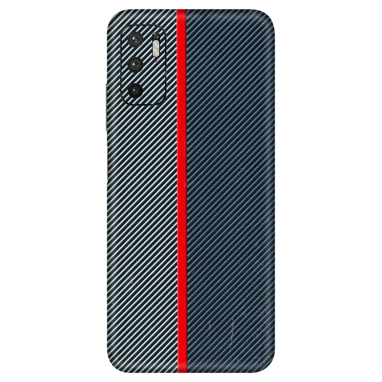 Xiaomi Redmi Phone Skins (All Models) - Blue Sober Lines - 3D Embossed Finish (L-305) Redmi Note 10T 5G