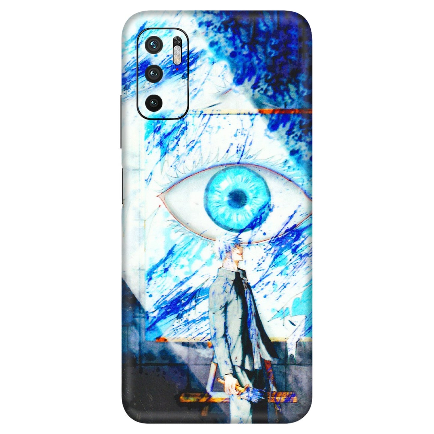 Xiaomi Redmi Phone Skins (All Models) - Anime Sea Blue Eye - 3D Embossed Finish (L-318) Redmi Note 10T 5G