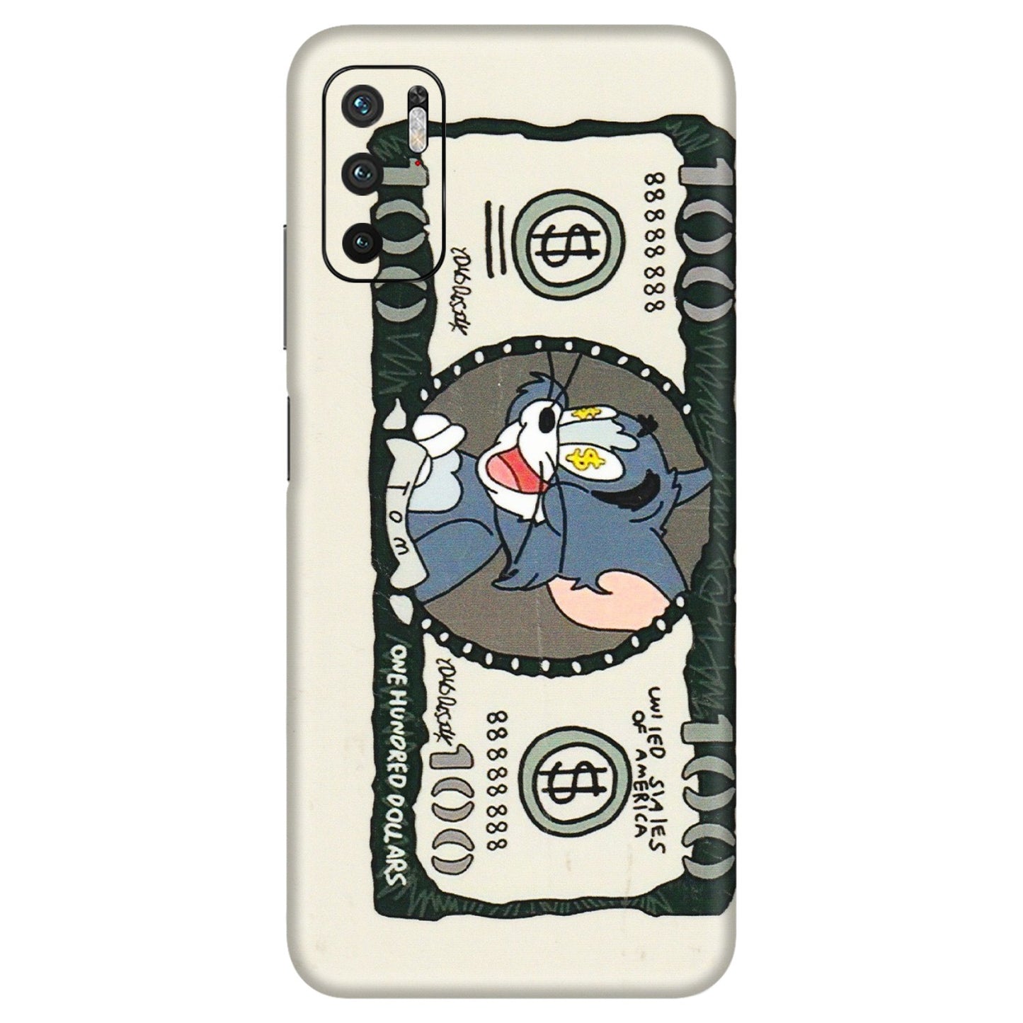 Xiaomi Redmi Phone Skins (All Models) - Tom Hundred Dollar - 3D Embossed Finish (L-324) Redmi Note 10T 5G