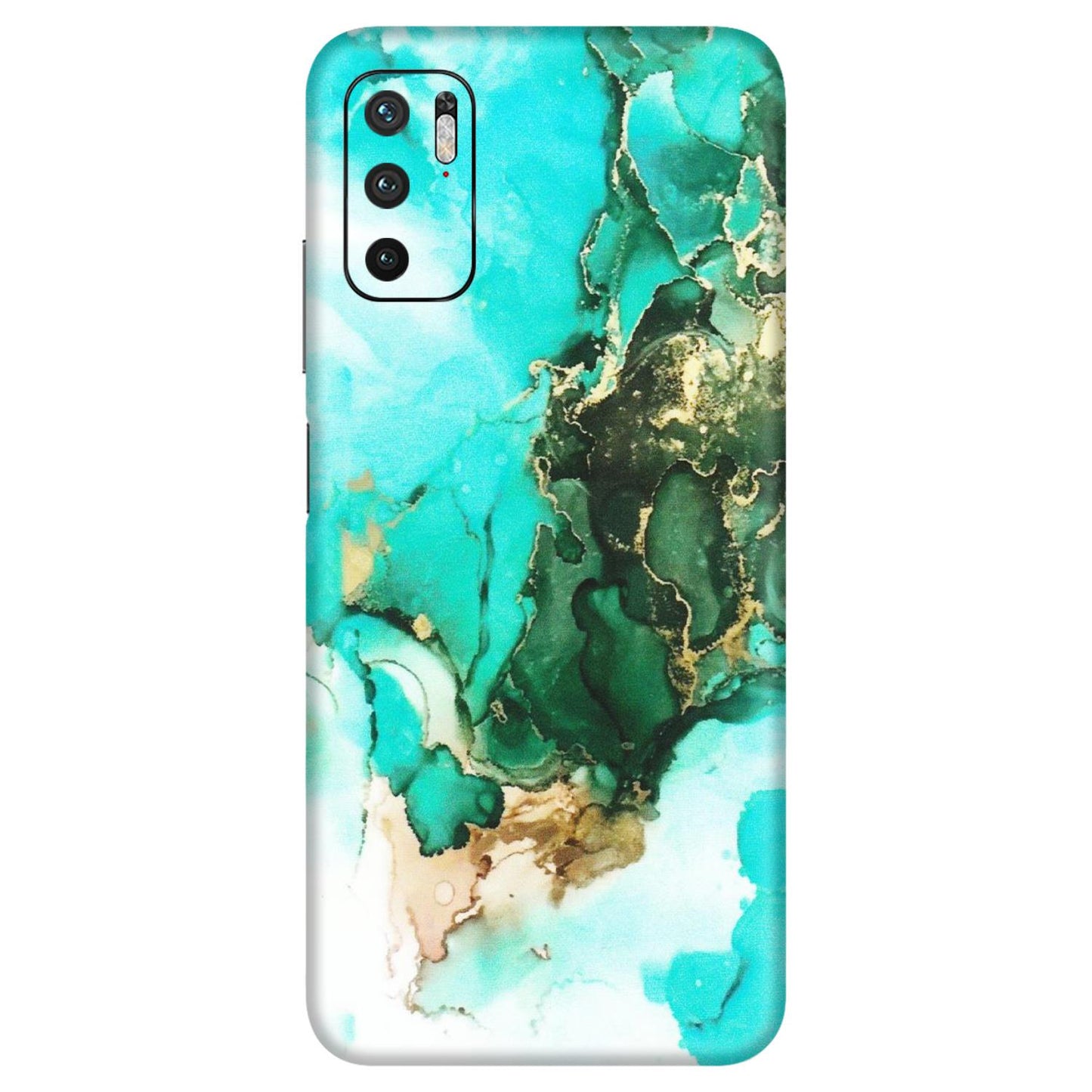 Xiaomi Redmi Phone Skins (All Models) - The Blue Gold Marble - Matte Finish (M-124) Redmi Note 10T 5G
