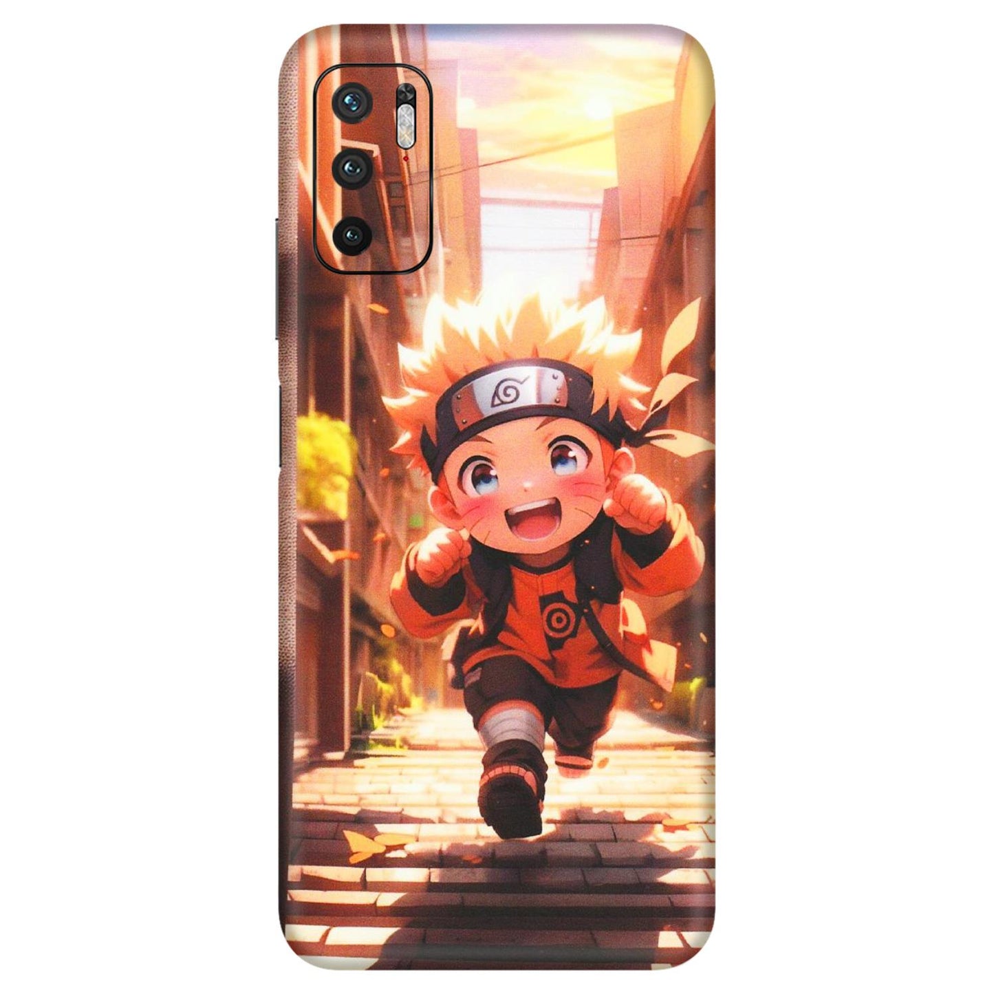Xiaomi Redmi Phone Skins (All Models) - Naruto Cute Toon Running - Matte Finish (M-04) Redmi Note 10T 5G