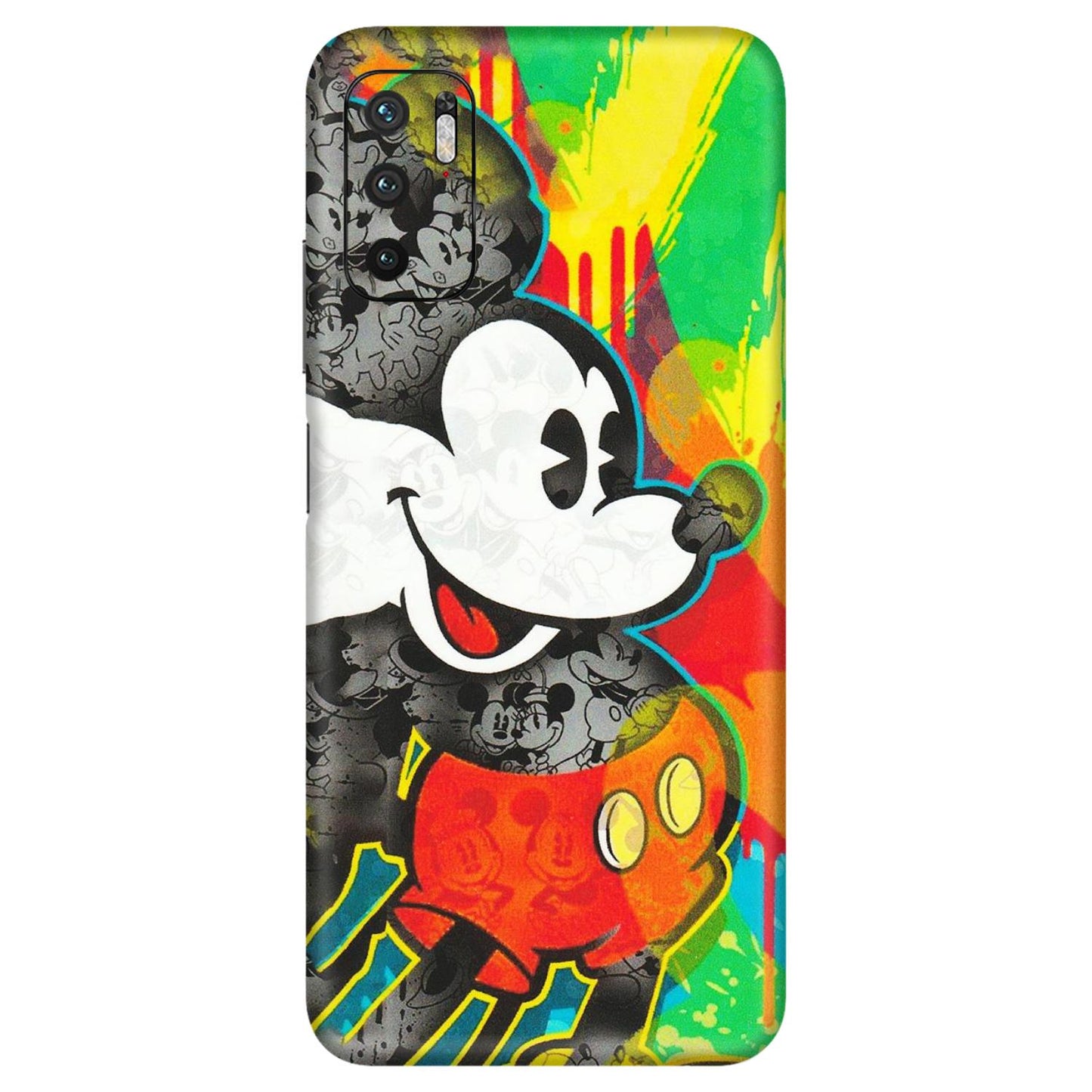 Xiaomi Redmi Phone Skins (All Models) - Multiple Mickey With Colourful Texture - Matte Finish (M-84) Redmi Note 10T 5G
