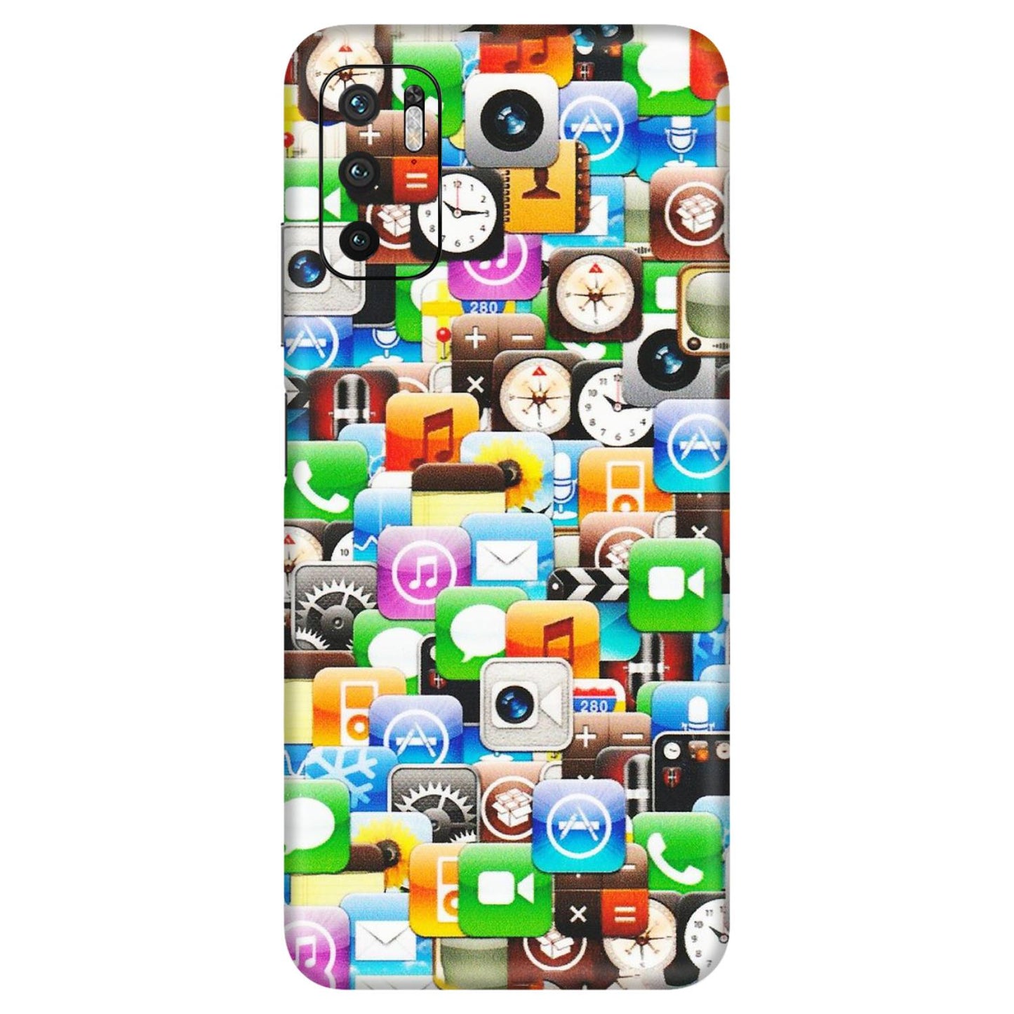 Xiaomi Redmi Phone Skins (All Models) - All Apple Icons - Matte Finish (M-93) Redmi Note 10T 5G