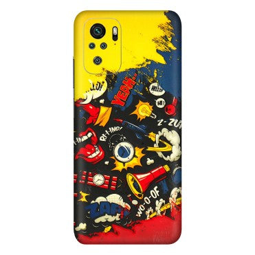Xiaomi Redmi Phone Skins (All Models) - Pacific Doodle Art - 3D Embossed Finish (L-120) Redmi Note 10