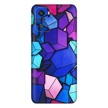Xiaomi Redmi Phone Skins (All Models) - Cube Doodle - 3D Embossed Finish (L-141) Redmi Note 10