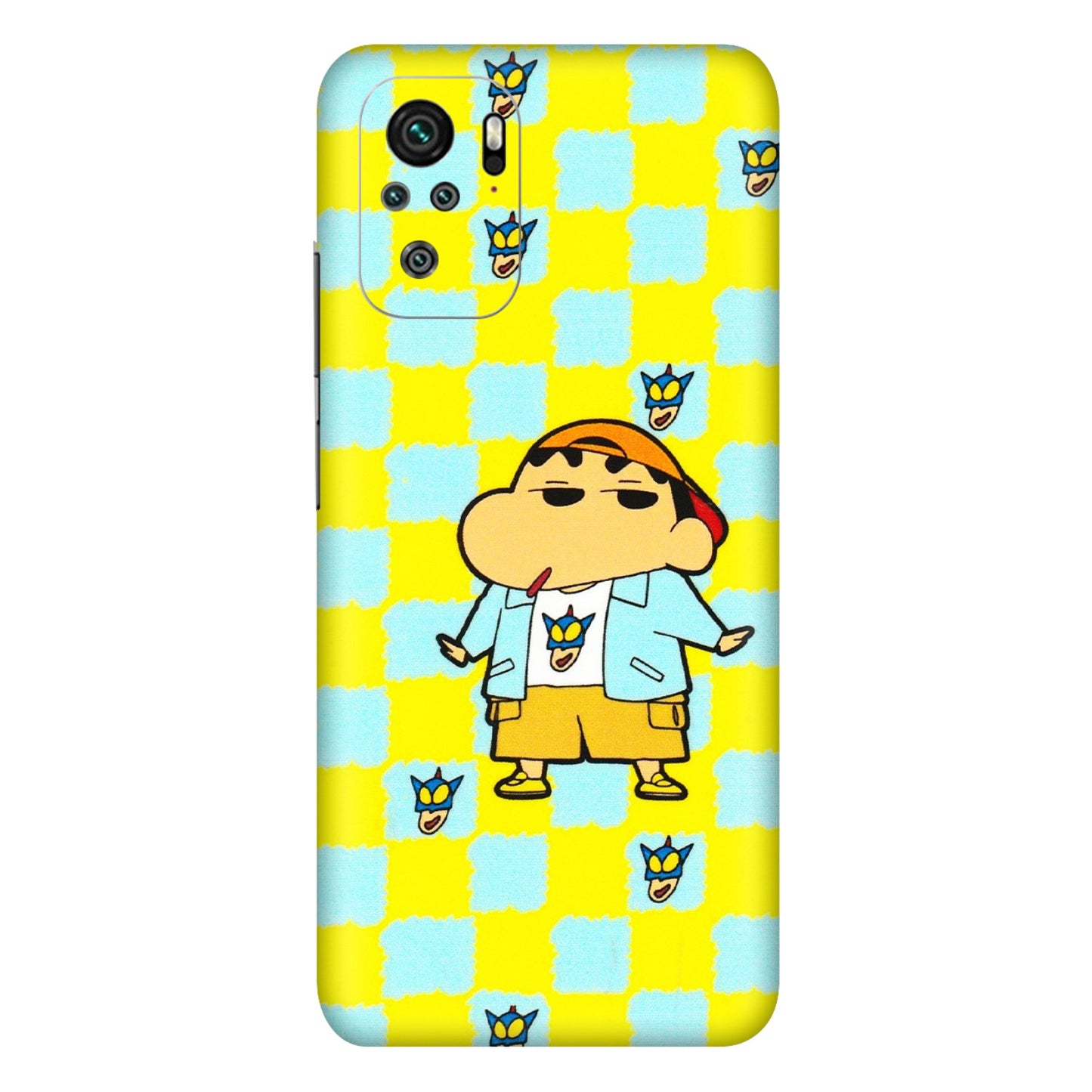 Xiaomi Redmi Phone Skins (All Models) - Yellow Blue Shinchan Cute - 3D Embossed Finish (L-221) Redmi Note 10