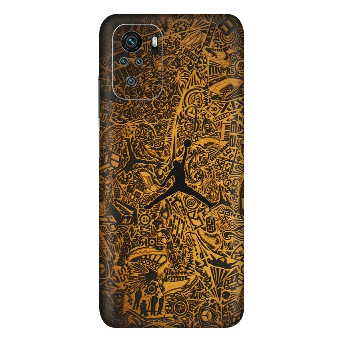 Xiaomi Redmi Phone Skins (All Models) - Premium Gold Basketball Player - 3D Embossed Finish (L-236) Redmi Note 10