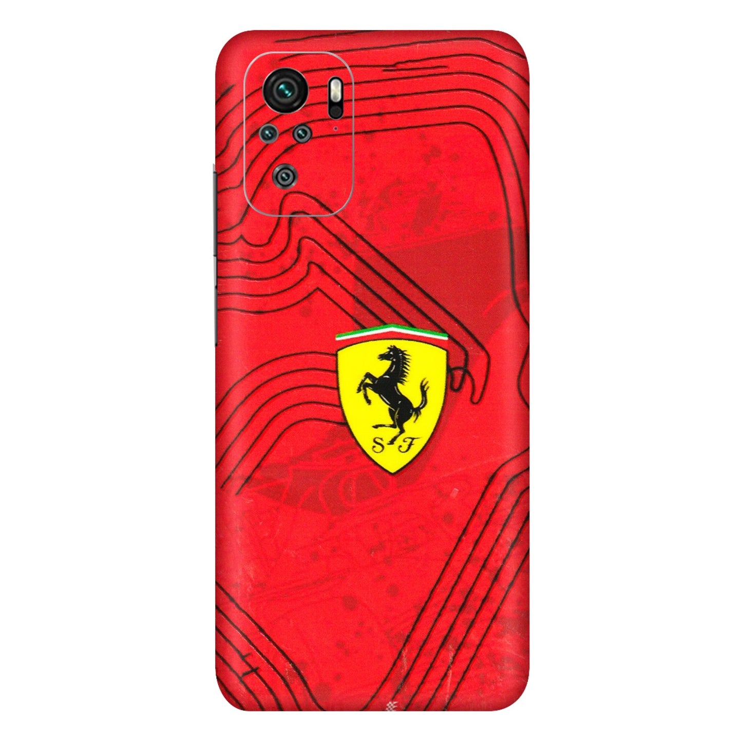 Xiaomi Redmi Phone Skins (All Models) - Red Ferrari Logo Stylish - 3D Embossed Finish (L-238) Redmi Note 10