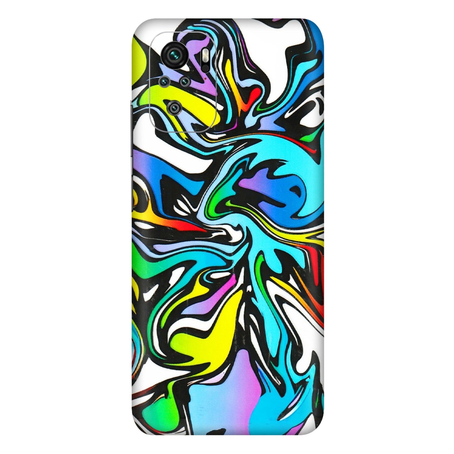 Xiaomi Redmi Phone Skins (All Models) - Abstract Colour Paints - 3D Embossed Finish (L-271) Redmi Note 10