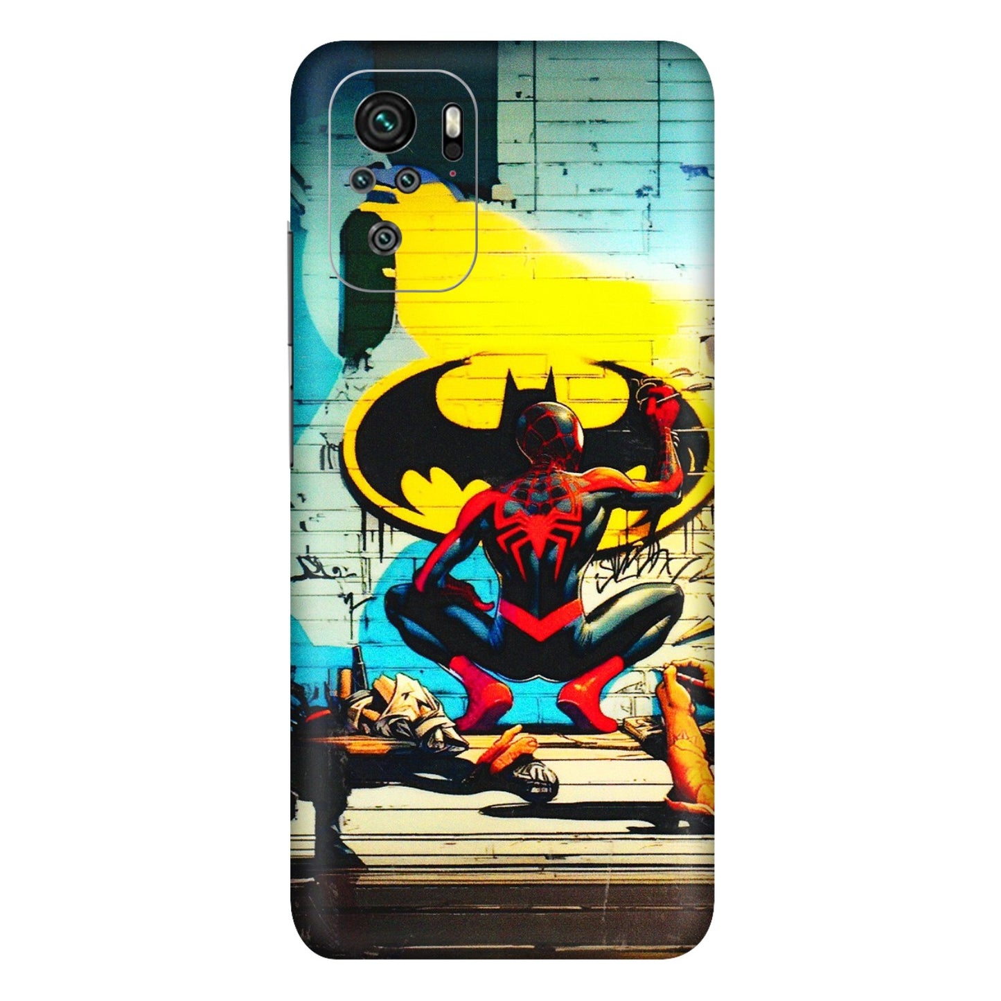 Xiaomi Redmi Phone Skins (All Models) - New Spiderman Bat Logo - 3D Embossed Finish (L-309) Redmi Note 10