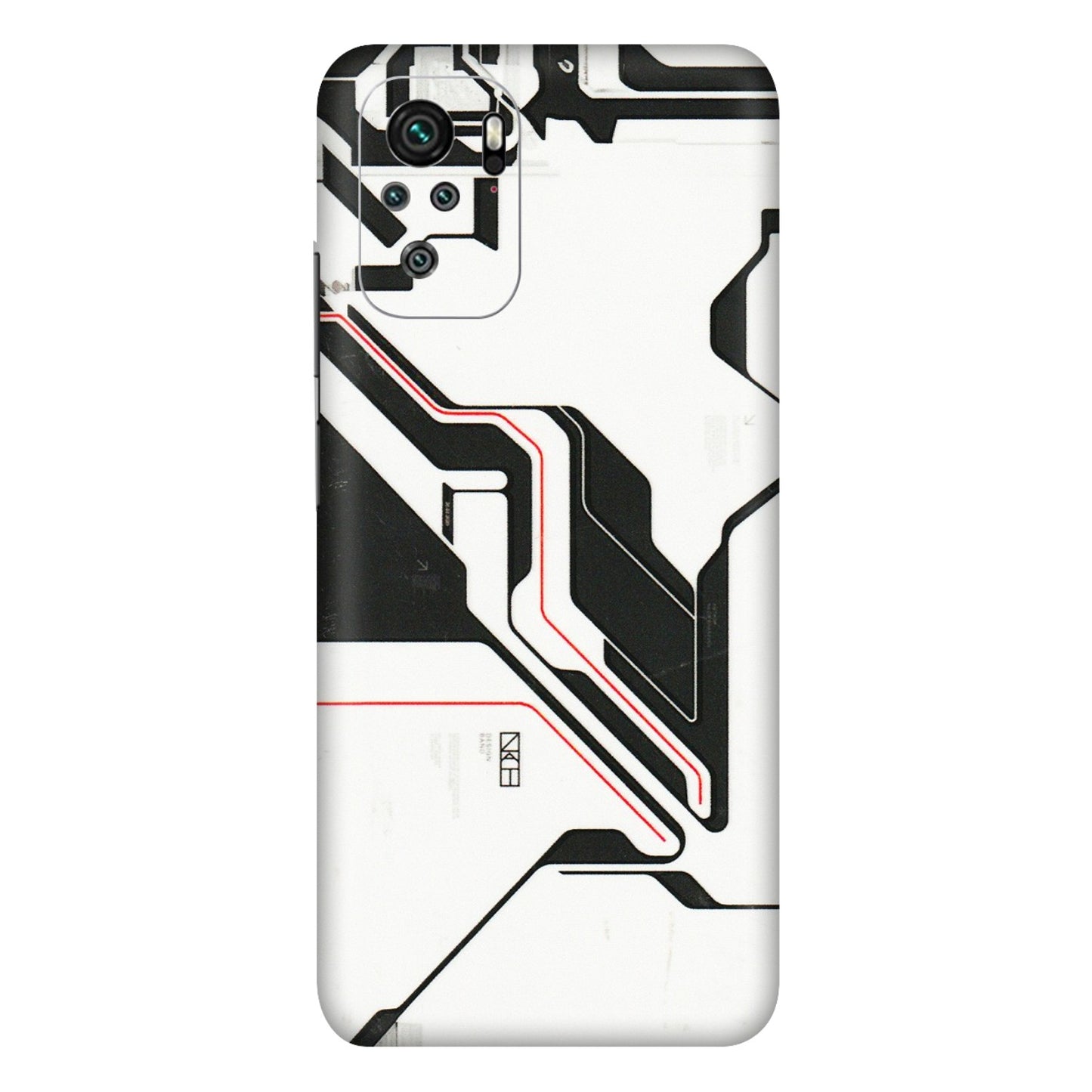 Xiaomi Redmi Phone Skins (All Models) - White Techy Logo - 3D Embossed Finish (L-312) Redmi Note 10