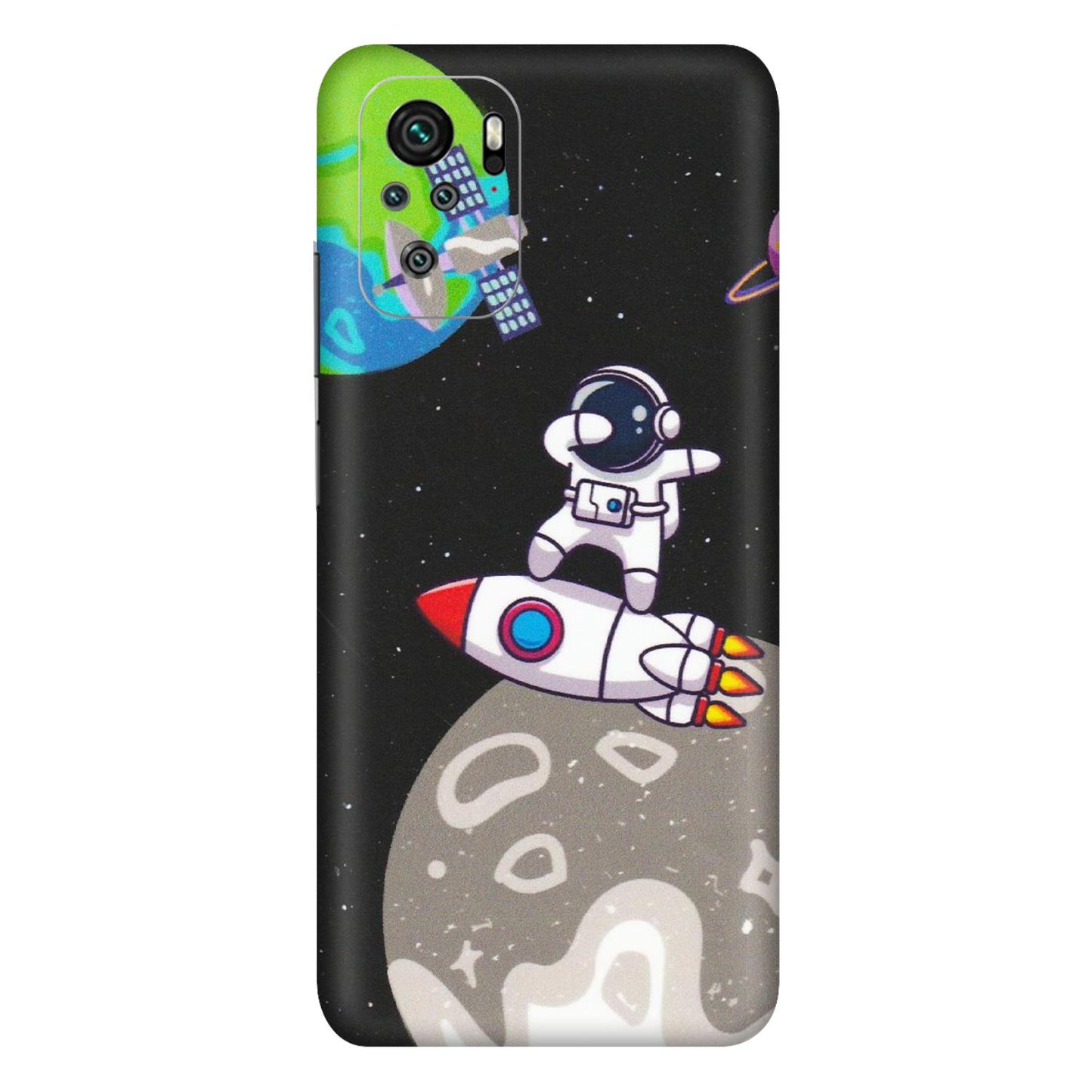 Xiaomi Redmi Phone Skins (All Models) - Astronaut Vibing Toon Running - Matte Finish (M-39) Redmi Note 10