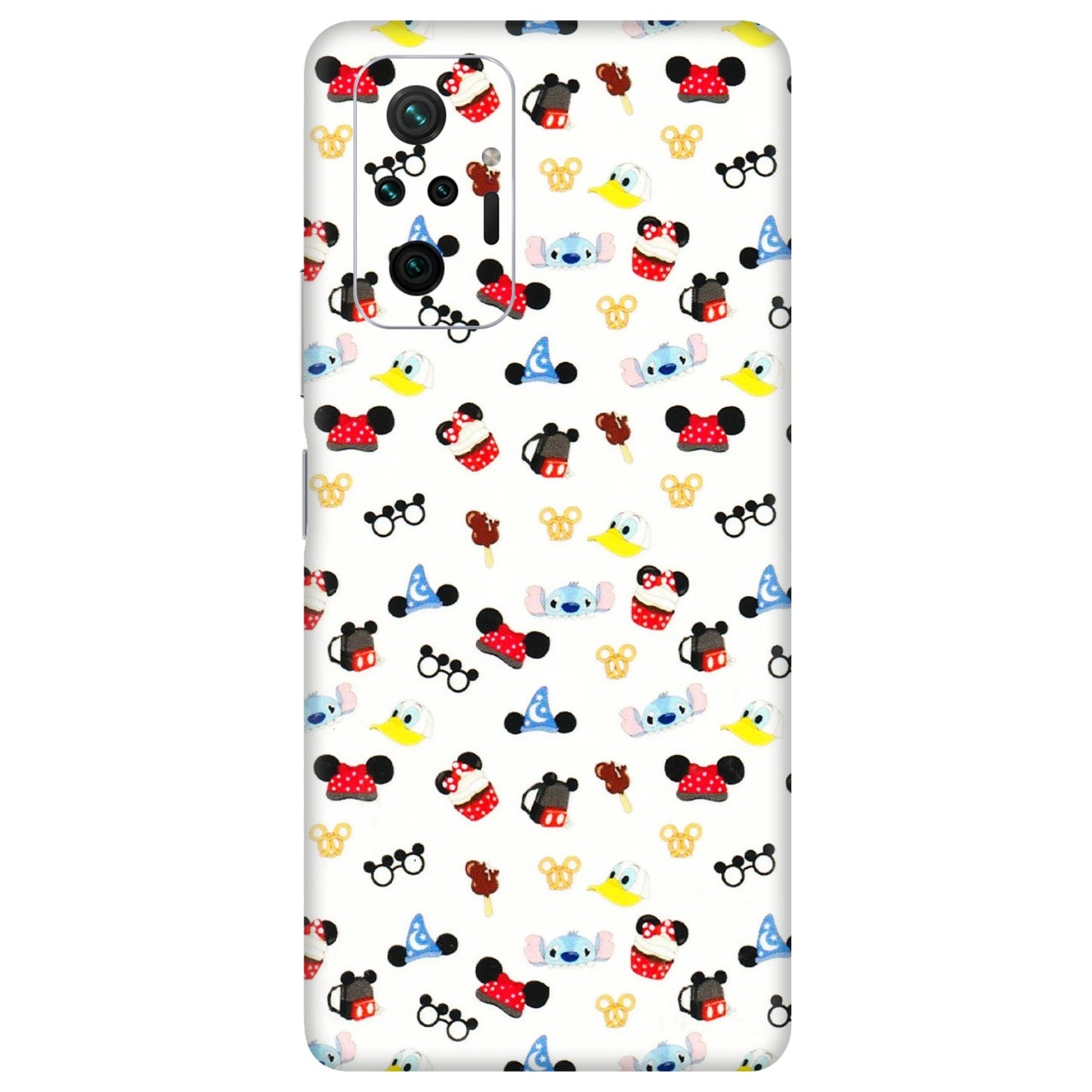 Xiaomi Redmi Phone Skins (All Models) - Minnie Mouse & Donald Doodles s - 3D Embossed Finish (L-194) Redmi Note 10 Pro