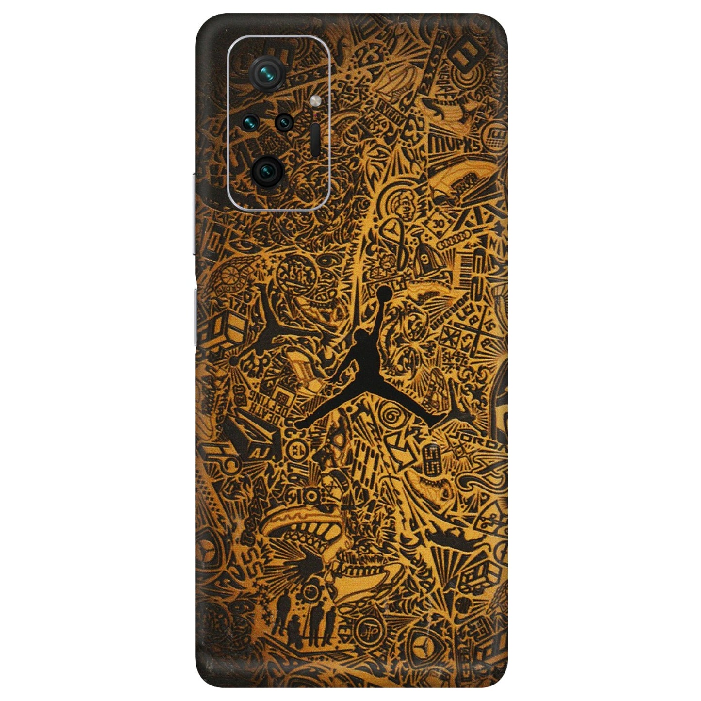 Xiaomi Redmi Phone Skins (All Models) - Premium Gold Basketball Player - 3D Embossed Finish (L-236) Redmi Note 10 Pro