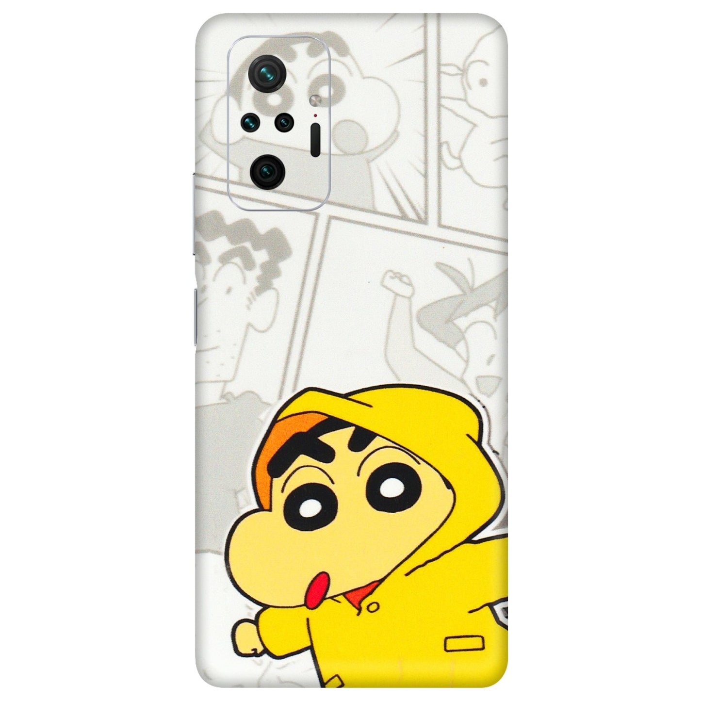 Xiaomi Redmi Phone Skins (All Models) - Yellow Shinchan Comic - 3D Embossed Finish (L-246) Redmi Note 10 Pro