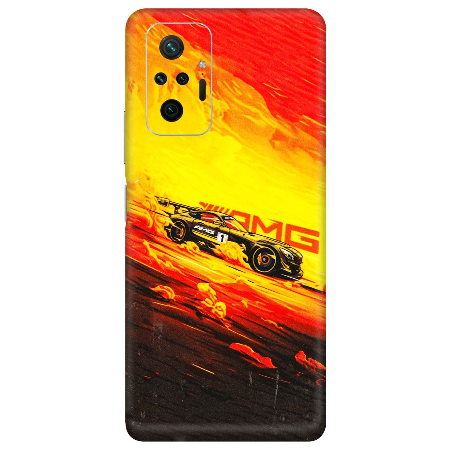 Xiaomi Redmi Phone Skins (All Models) - AMG Car Speed Cover - 3D Embossed Finish (L-256) Redmi Note 10 Pro