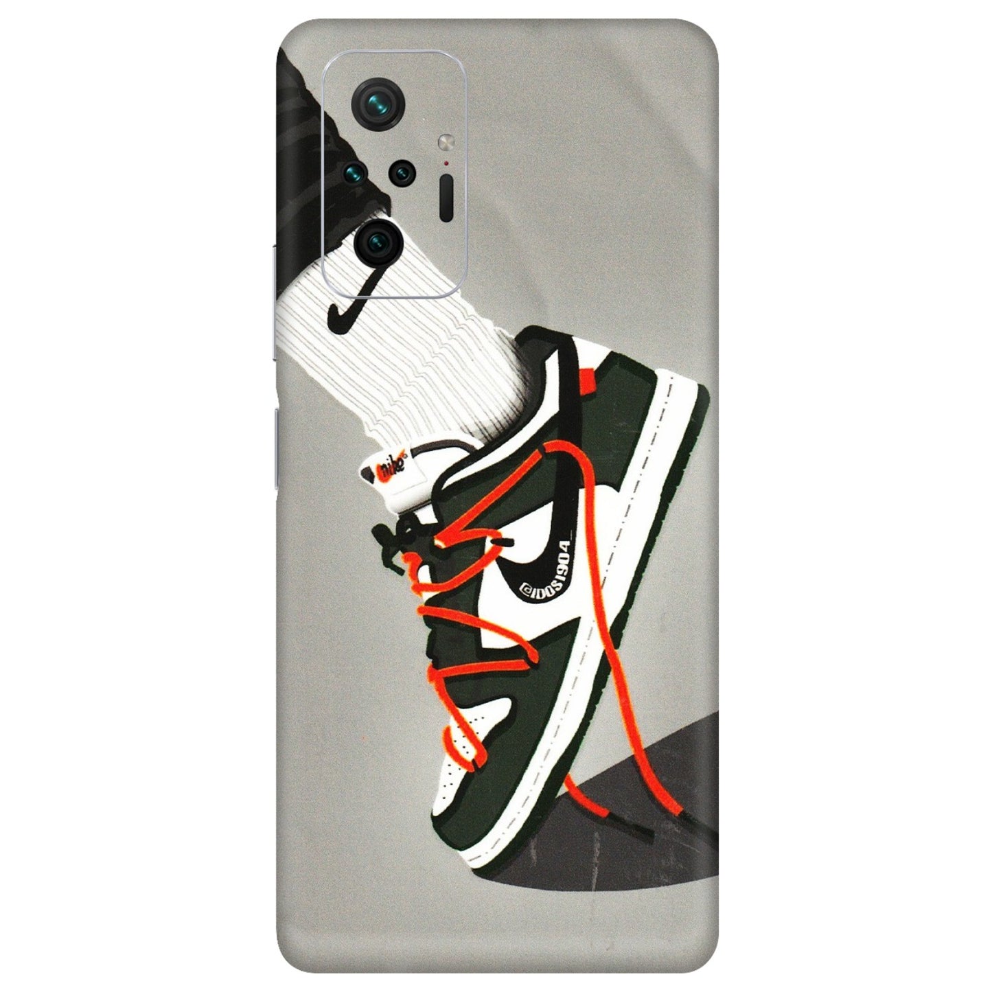 Xiaomi Redmi Phone Skins (All Models) - New Grey Sneaker - 3D Embossed Finish (L-261) Redmi Note 10 Pro