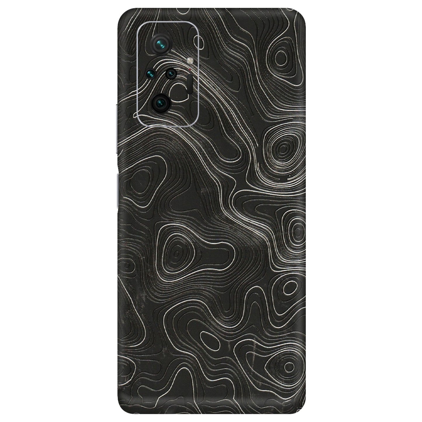 Xiaomi Redmi Phone Skins (All Models) - Abstract White Line Map - 3D Embossed Finish (L-269) Redmi Note 10 Pro