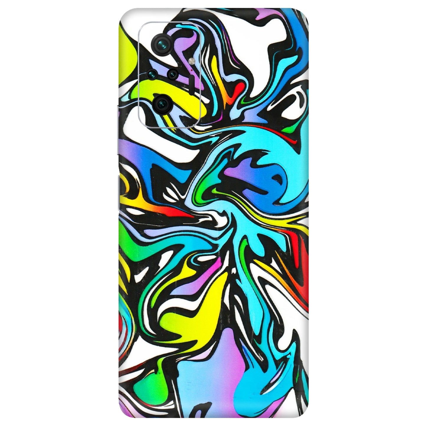 Xiaomi Redmi Phone Skins (All Models) - Abstract Colour Paints - 3D Embossed Finish (L-271) Redmi Note 10 Pro