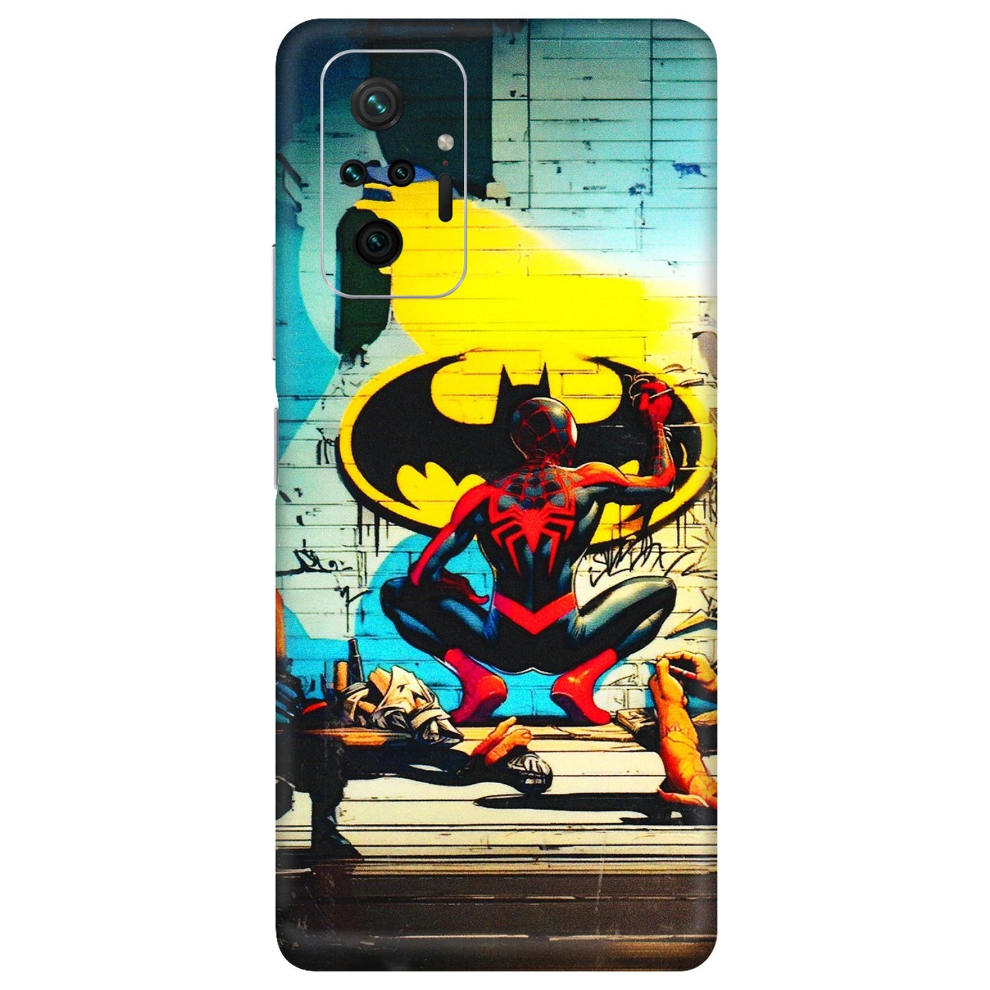 Xiaomi Redmi Phone Skins (All Models) - New Spiderman Bat Logo - 3D Embossed Finish (L-309) Redmi Note 10 Pro