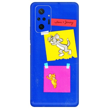 Xiaomi Redmi Phone Skins (All Models) - Tom N Jerry Sticky Notes - 3D Embossed Finish (L-88) Redmi Note 10 Pro
