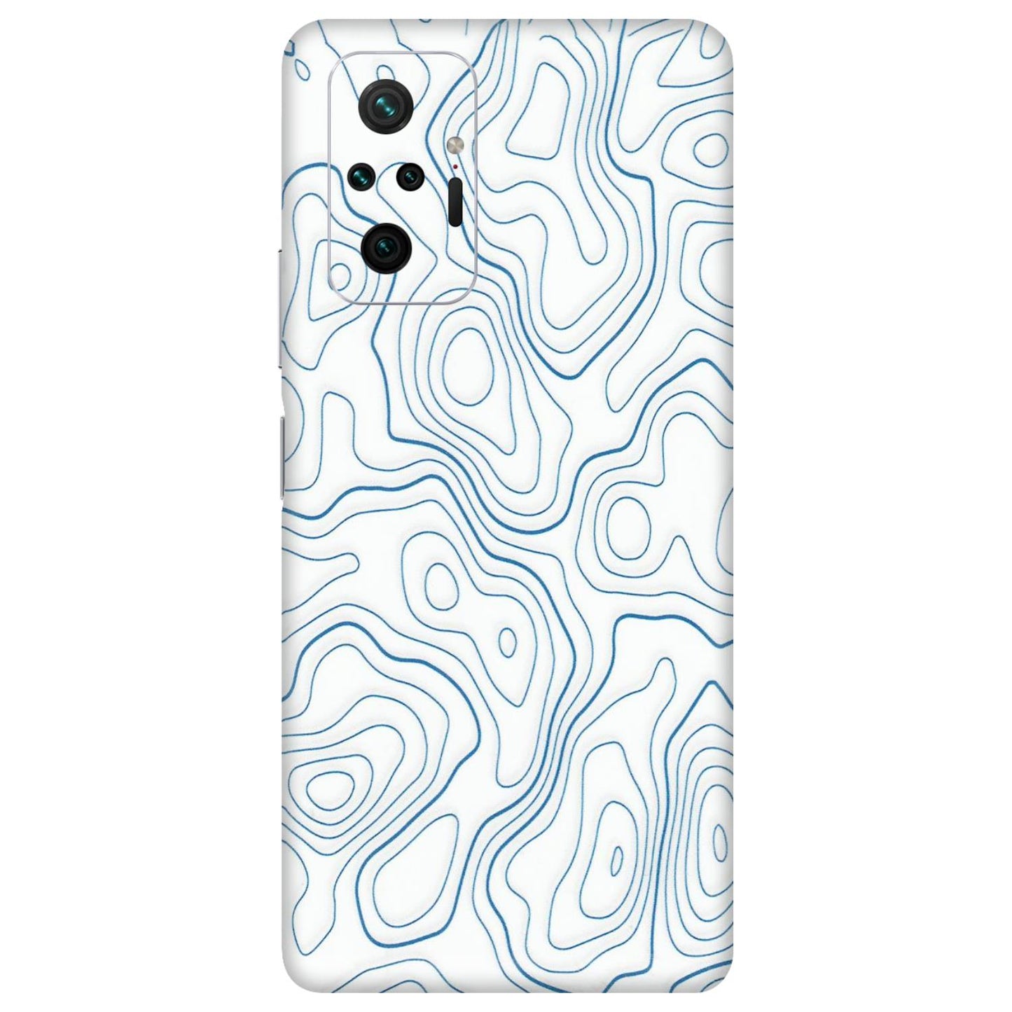 Xiaomi Redmi Phone Skins (All Models) - Blue And White Swirls - Matte Finish (M-139) Redmi Note 10 Pro