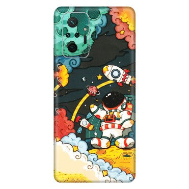 Xiaomi Redmi Phone Skins (All Models) - Astronauts & Spaceship - 3D Embossed Finish (L-145) Redmi Note 10 Pro Max