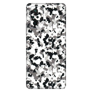 Xiaomi Redmi Phone Skins (All Models) - White Black Camouflage - 3D Embossed Finish (L-18) Redmi Note 10 Pro Max