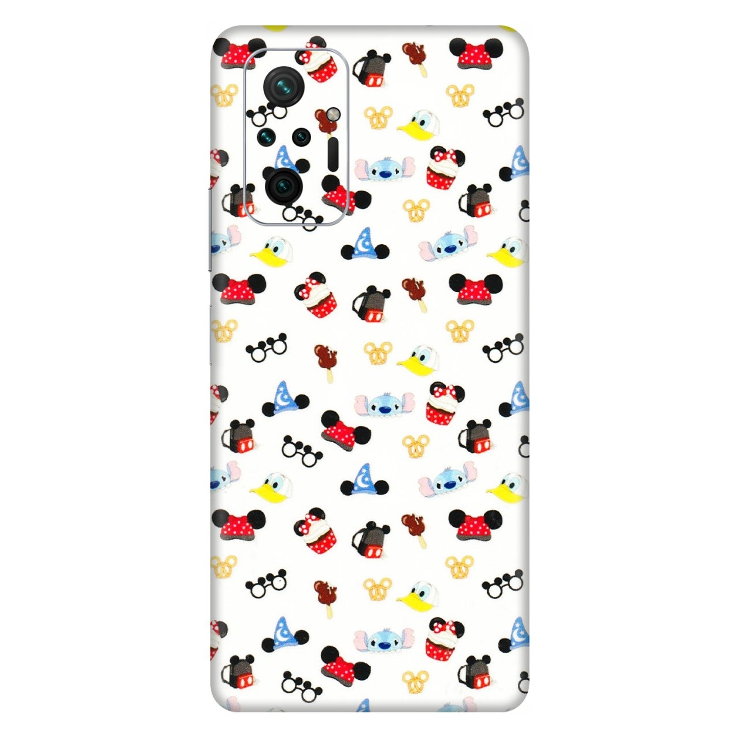 Xiaomi Redmi Phone Skins (All Models) - Minnie Mouse & Donald Doodles s - 3D Embossed Finish (L-194) Redmi Note 10 Pro Max